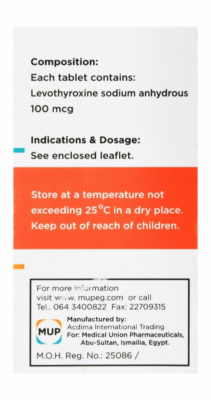 T4-Thyro 100mcg Levothyroxine Sodium