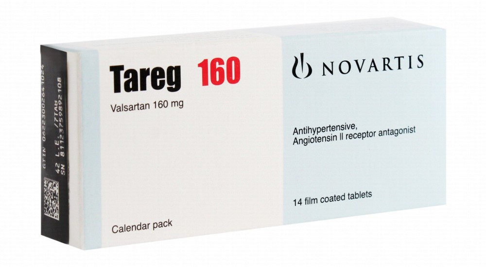 Tareg 160mg Valsartan Antihypertensive & Antigiotensin II Receptor Antagonist