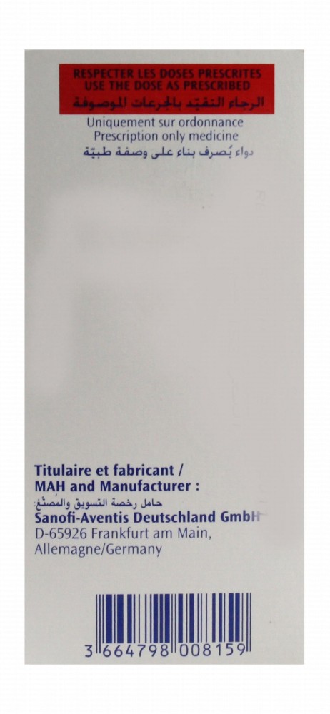 Tavanic 500mg Levofloxacin Solution for Intravenous Infusion