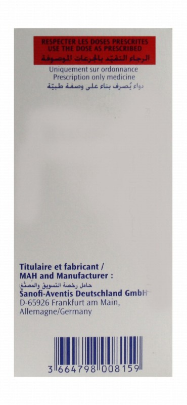 Tavanic 500mg Levofloxacin Solution for Intravenous Infusion