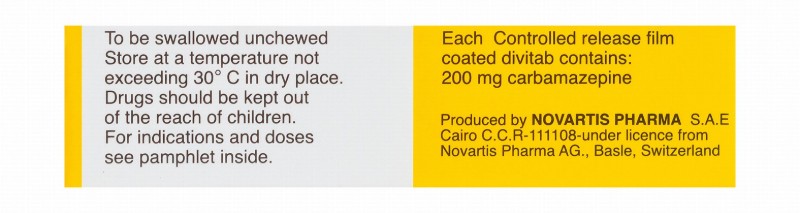 Tegretol CR 200mg Carbamazepine