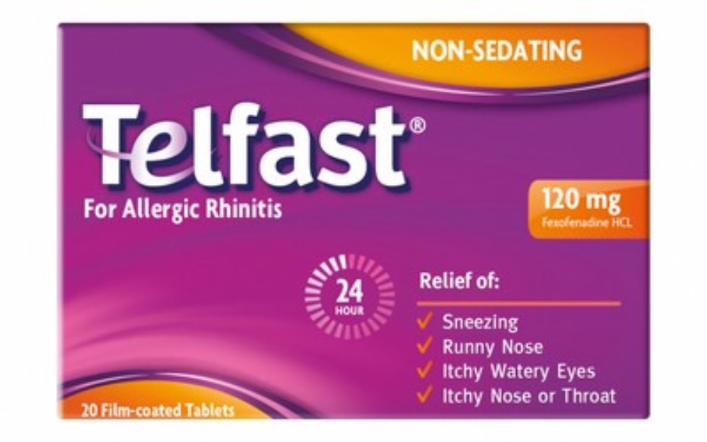 Telfast 120mg Fexofenadine HCI Non-Drowsy Antihistamine