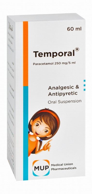 Temporal 250mg/5ml Paracetamol Oral Suspension