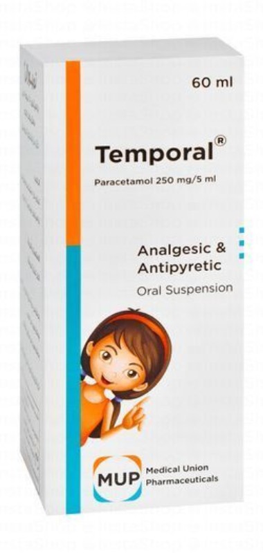 Temporal 250mg/5ml Paracetamol Oral Suspension