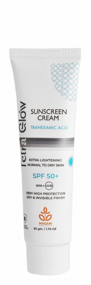 Tetra Glow Water-Resistant Lightening Sunscreen with Tranexamic Acid for Normal to Dry Skin SPF50+