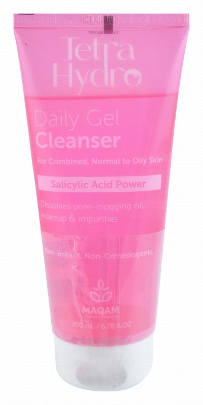 Tetra Hydro Non-Irritant Daily Gel Facial Cleanser with Salicylic Acid For Normal, Oily & Combination Skin - non comedogenic, parabens free