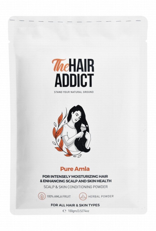 The Hair Addict Moisturizing, Scalp & Skin Health Enhancing Pure Amla Powder for All Hair & Skin Types