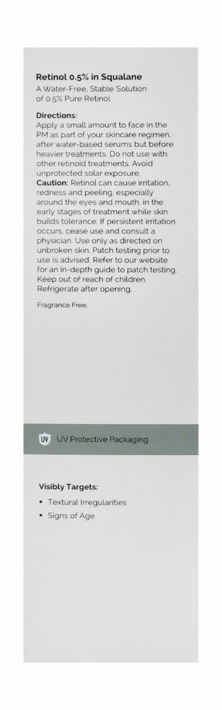 The Ordinary 0.5% Retinol in Squalane Face Serum - fragrance free, water free