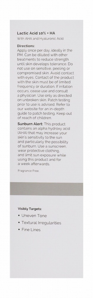 The Ordinary 10% Lactic Acid Plus HA Facial Serum - fragrance free