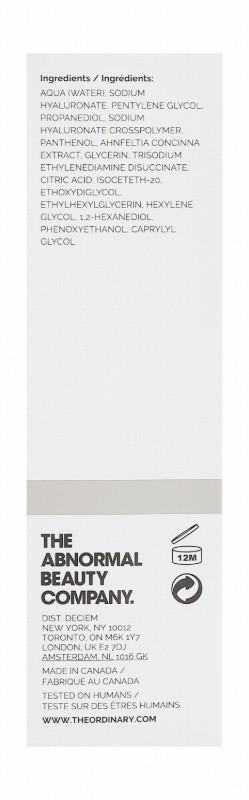 The Ordinary 2% Hyaluronic Acid Plus B5 Hydrating Facial Serum - fragrance free
