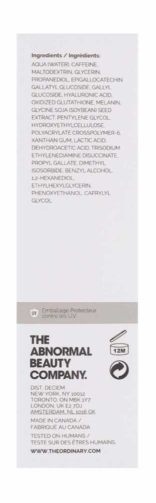 The Ordinary Anti-Puffiness & Anti-Pigmentation Eye Contour Solution with Caffeine - fragrance free