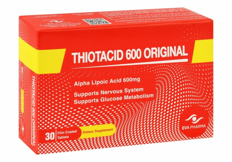 Thiotacid 600mg Alpha Lipoic Acid Nervous System & Glucose Metabolism Support Supplement