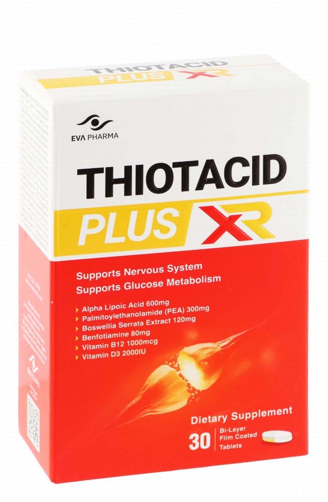 Thiotacid Plus XR 600mg Alpha Lipoic Acid Nervous System & Glucose Metabolism Support Supplement