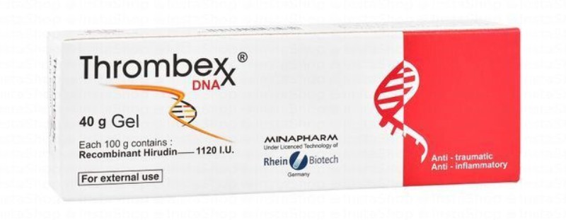 Thrombexx DNA 1120 IU Recombinant Hirudin Anti-Traumatic & Anti-Inflammatory Gel