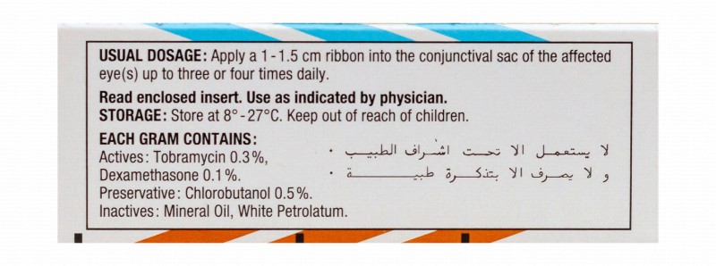 Tobradex Sterile Tobramycin & Dexamethasone Ophthalmic Ointment