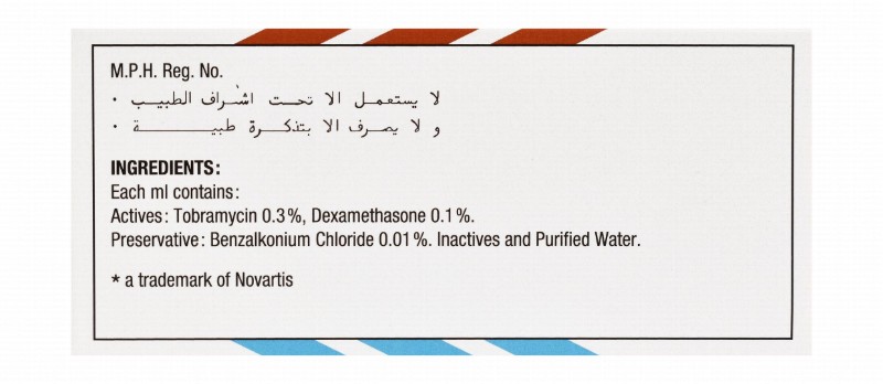 Tobradex Sterile Tobramycin & Dexamethasone Ophthalmic Suspension
