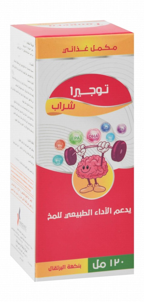 Toogera 305mg Omega 3 Normal Brain Function Supplement Syrup Orange Flavor