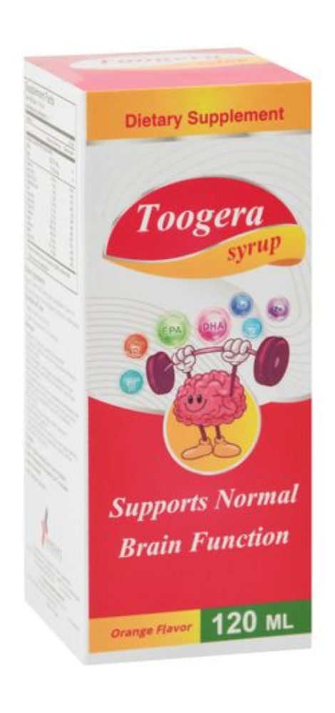 Toogera 305mg Omega 3 Normal Brain Function Supplement Syrup Orange Flavor