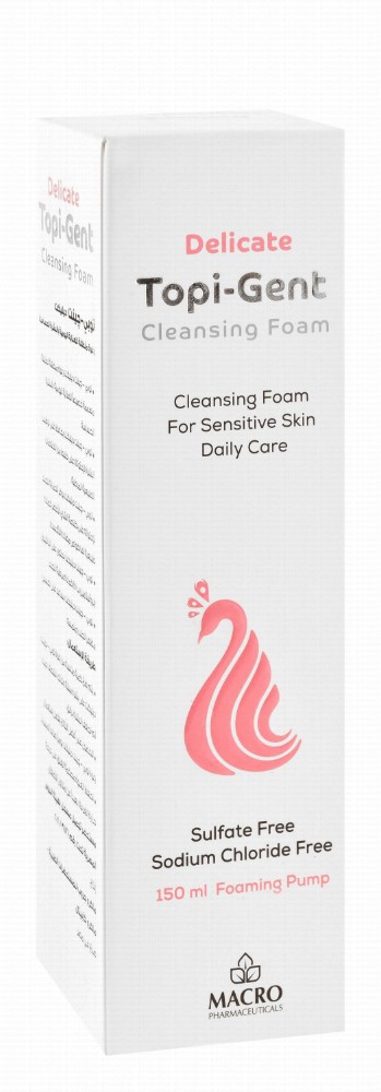 Topi-gent Delicate Cleansing Foam for Sensitive Skin - sodium chloride free, sulfate free