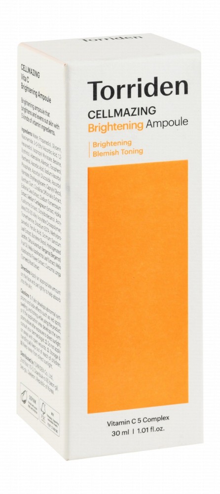 Torriden Cellmazing Brightening & Blemish Toning Facial Ampoule with Vitamin C5 Complex - animal ingredients free