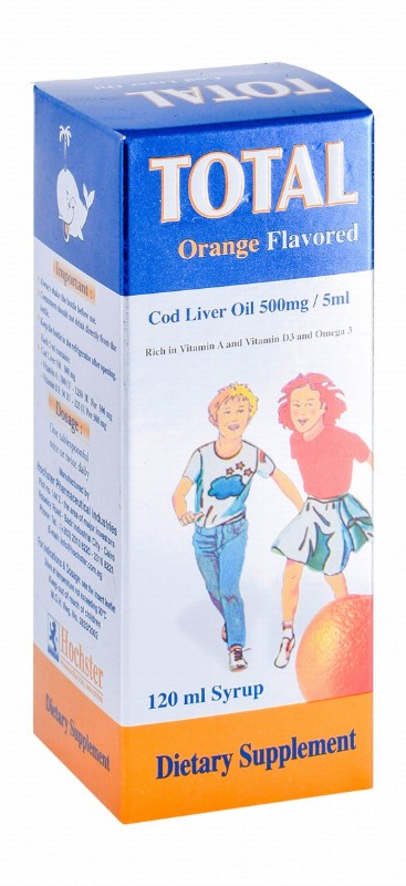 Total Cod Liver Oil Supplement Orange Flavor for Kids