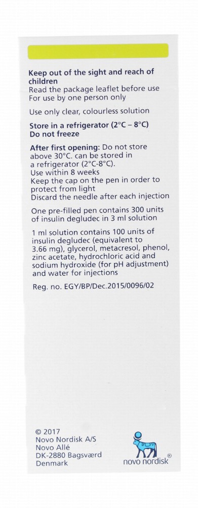 Tresiba Flex Touch 100IU/ml Insulin