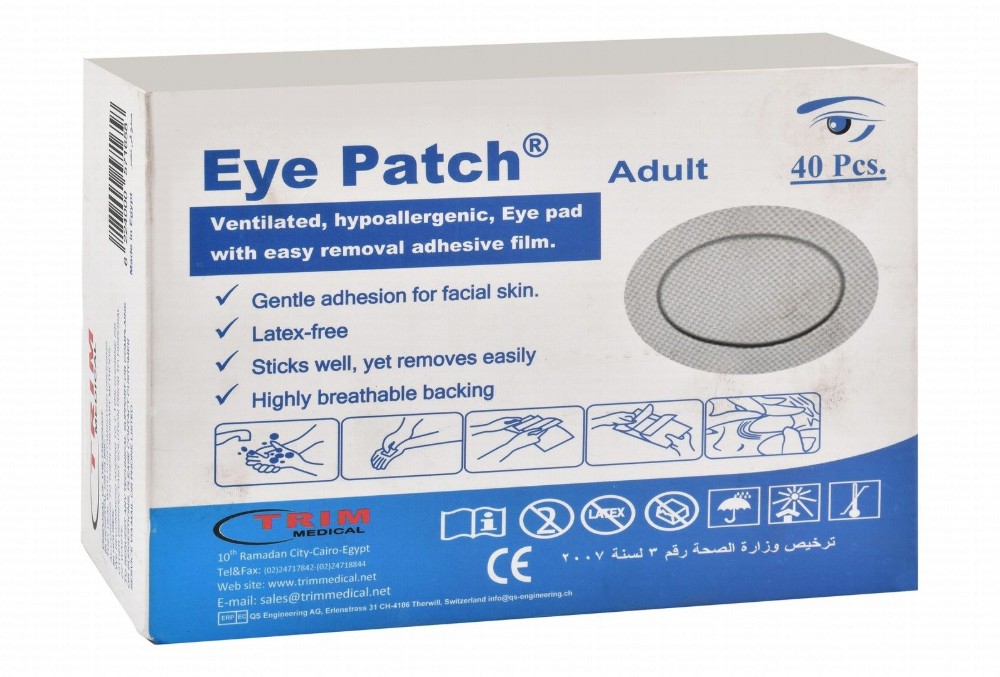 Tri M Medical Hypoallergenic Eye Patches for Adults - latex free