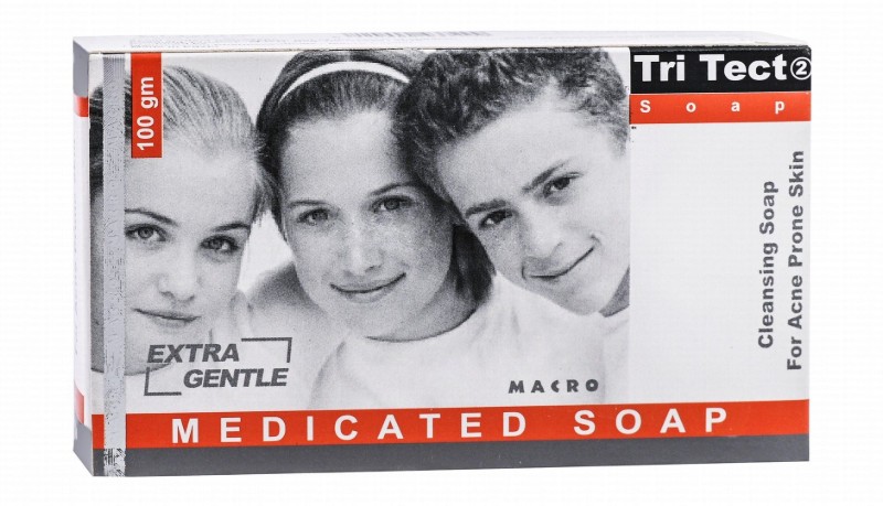Tri Tect Medicated Cleansing Facial Soap Bar for Acne-Prone Skin