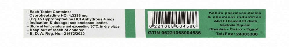 Triactin 4mg Cyproheptadine HCL