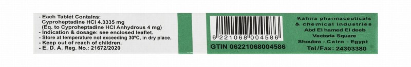 Triactin 4mg Cyproheptadine HCL