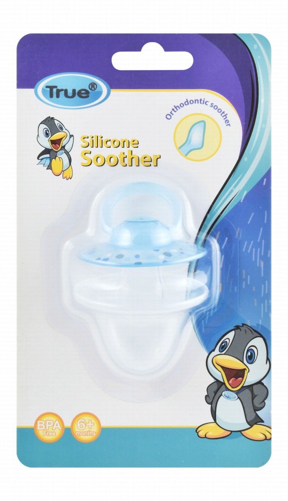 True Blue Silicone Orthodontic Soother (6+ Months) - BPA free