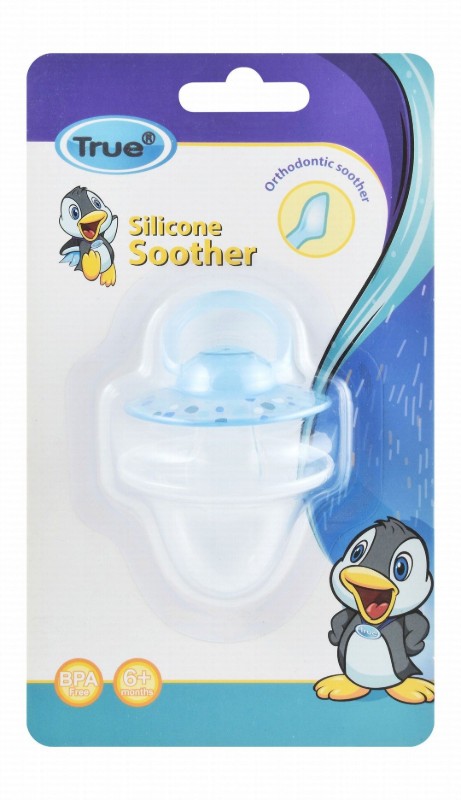 True Blue Silicone Orthodontic Soother (6+ Months) - BPA free