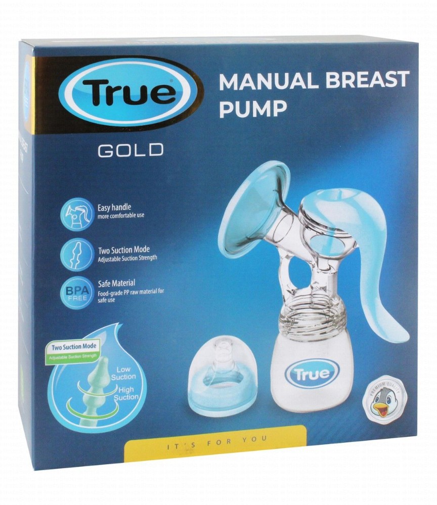 True Gold Manual Breast Pump - BPA free