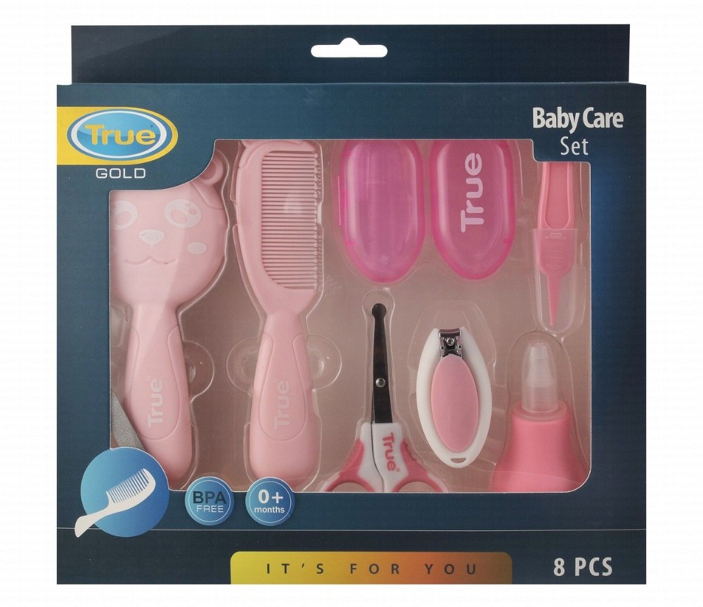 True Gold Pink Baby Care Set (0+ Months) - BPA free