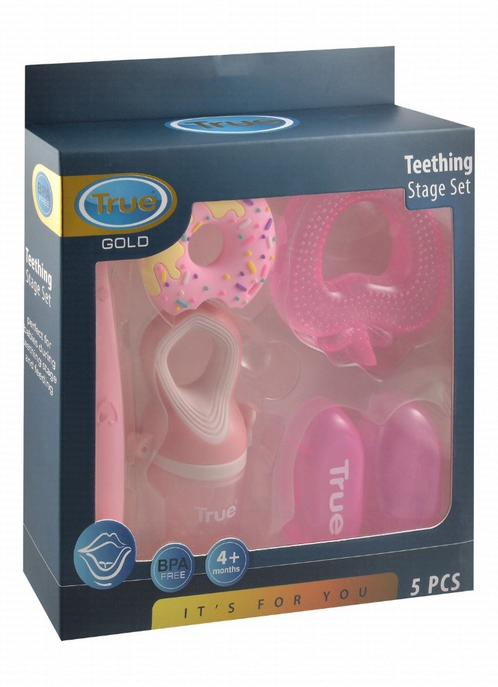 True Gold Pink Teething Stage Set (4+ Months) - BPA free
