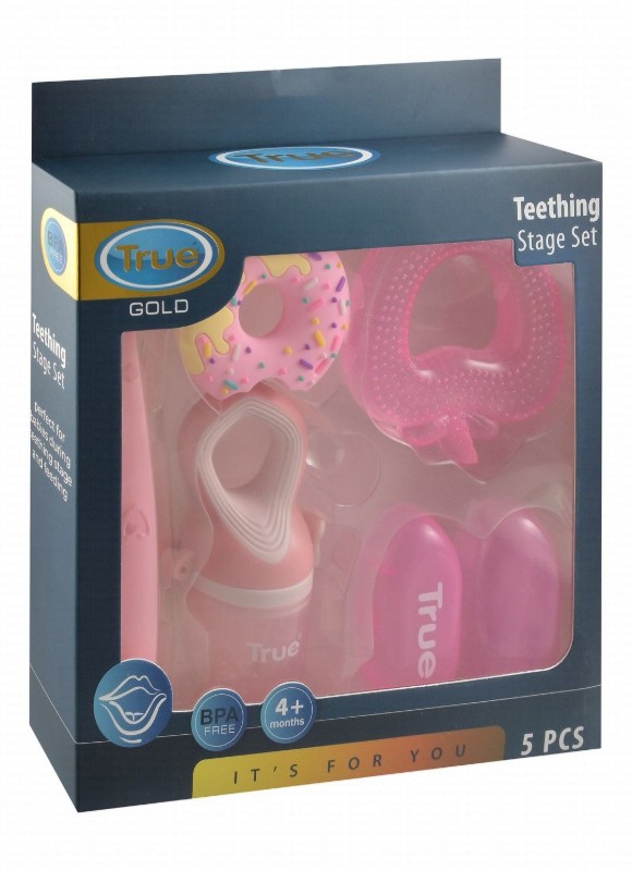 True Gold Pink Teething Stage Set (4+ Months) - BPA free
