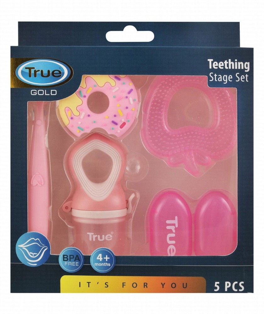 True Gold Pink Teething Stage Set (4+ Months) - BPA free