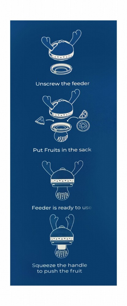 True Gold Purple Fruit Feeder with Squeezable Handle & 3 Assorted Sacks (4+ Months) - BPA free