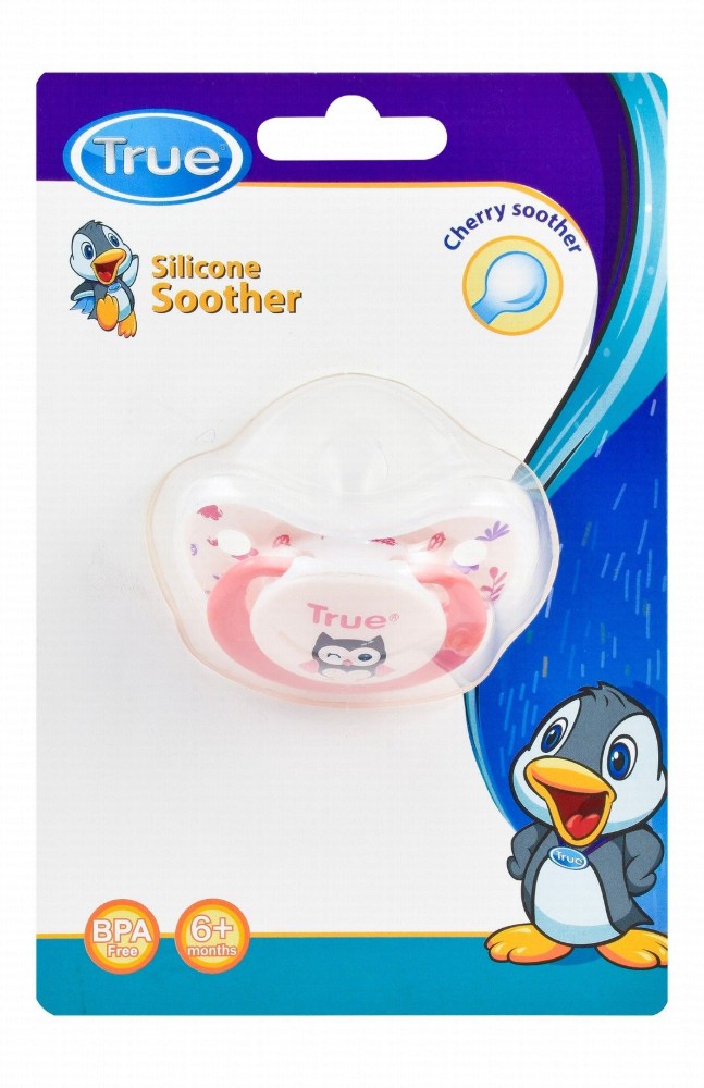 True Pink & White Silicone Soother (6+ Months) - BPA free