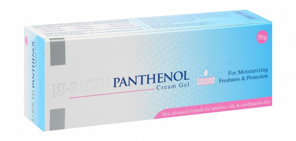 U-Richi Panthenol Non-Greasy Moisturizing & Protecting Face & Body Gel Cream for Sensitive, Oily & Combination Skin