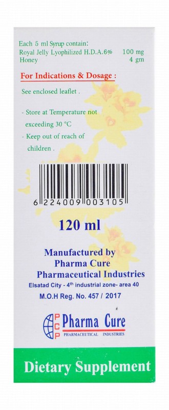 Unovit Syrup Supplement with Royal Jelly & Honey