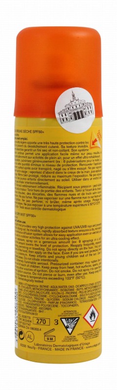 Uriage Eau Thermale Bariesun Water-Resistant Dry Sunscreen Mist for Sensitive Skin SPF50+