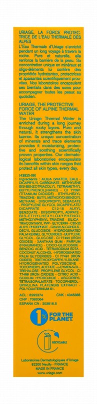 Uriage Eau Thermale Bariesun Water-Resistant Fair Tinted Face & Body Sunscreen for Sensitive Skin SPF50+