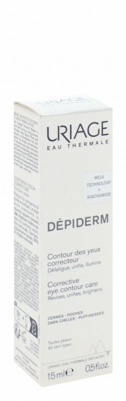 Uriage Eau Thermale Depiderm Correcting, Reviving & Brightening Eye Contour Cream with Niacinamide for All Skin Types