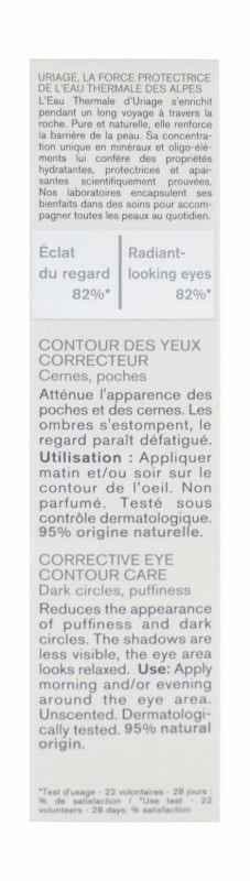 Uriage Eau Thermale Depiderm Correcting, Reviving & Brightening Eye Contour Cream with Niacinamide for All Skin Types