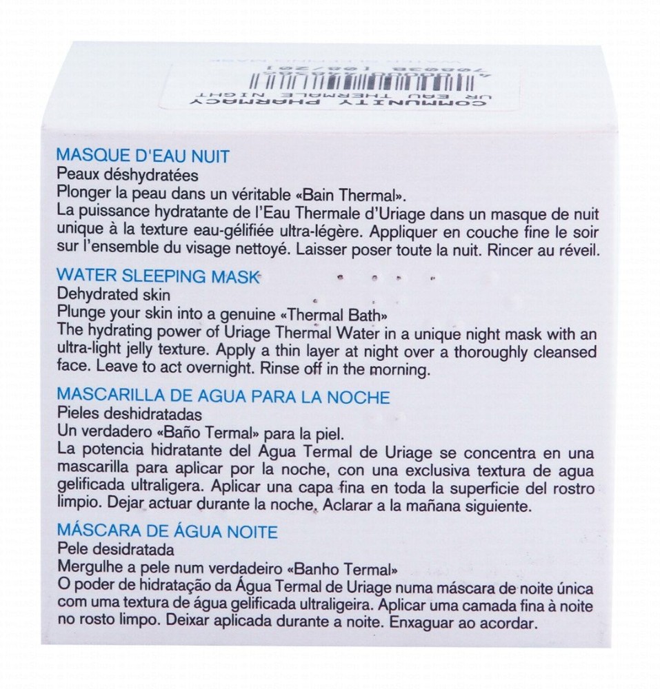 Uriage Eau Thermale Facial Water Sleeping Mask for Dehydrated Skin