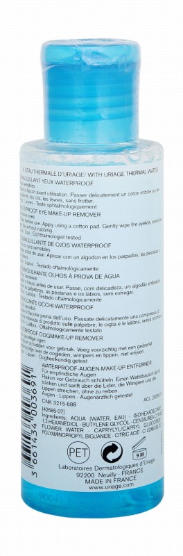Uriage Eau Thermale Hypoallergenic Waterproof Eye Makeup Remover for Sensitive Skin
