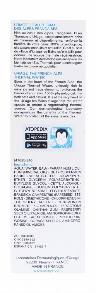 Uriage Eau Thermale Xemose Hypoallergenic Non-Greasy Replenishing, Nourishing & Anti-Irritating Cream Very Dry & Atopic Skin - fragrance free