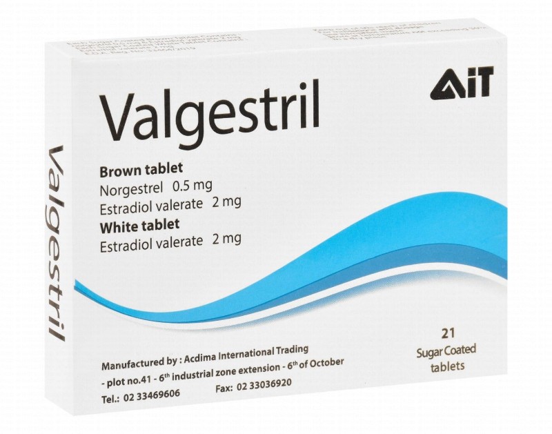 Valgestril 0.5mg Norgestrel & 2mg Estradiol Valerate
