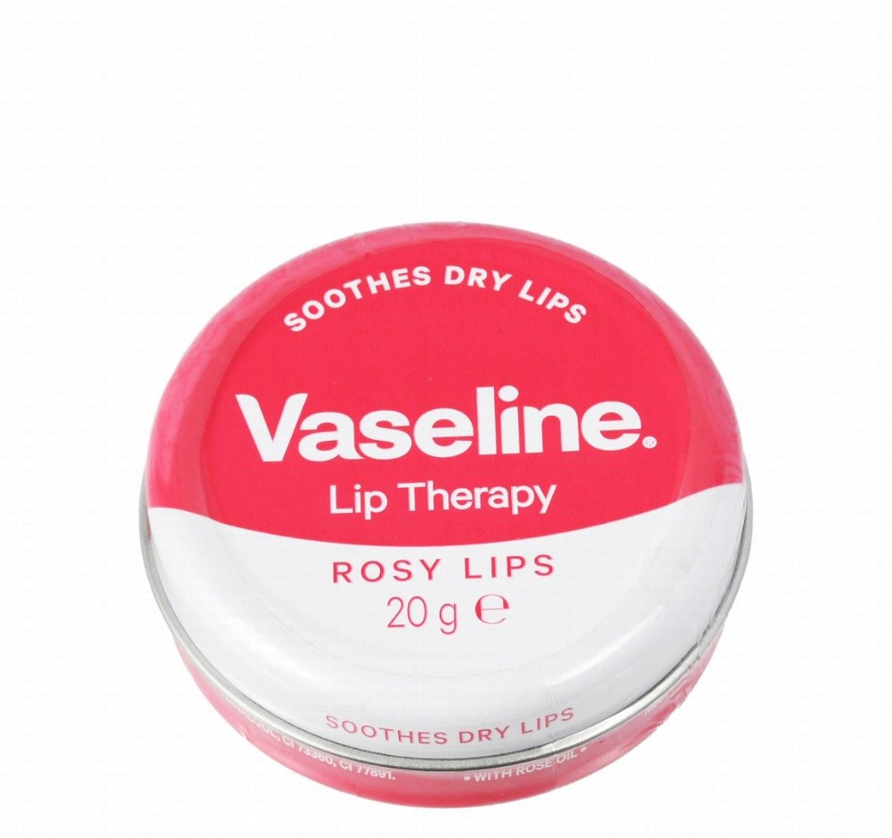 Vaseline Lip Therapy Petroleum Jelly Lip Balm with Rose & Almond Oil